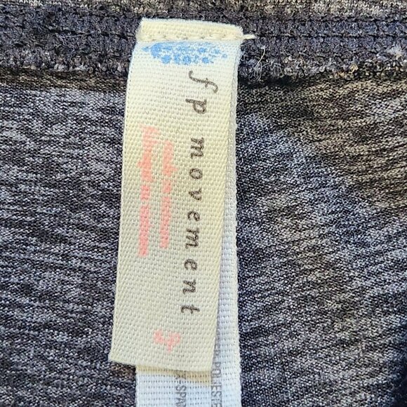 Free People Movement Infinity Cut Out Crop Legging Womens S Gray Soft Stretch - Picture 4 of 12